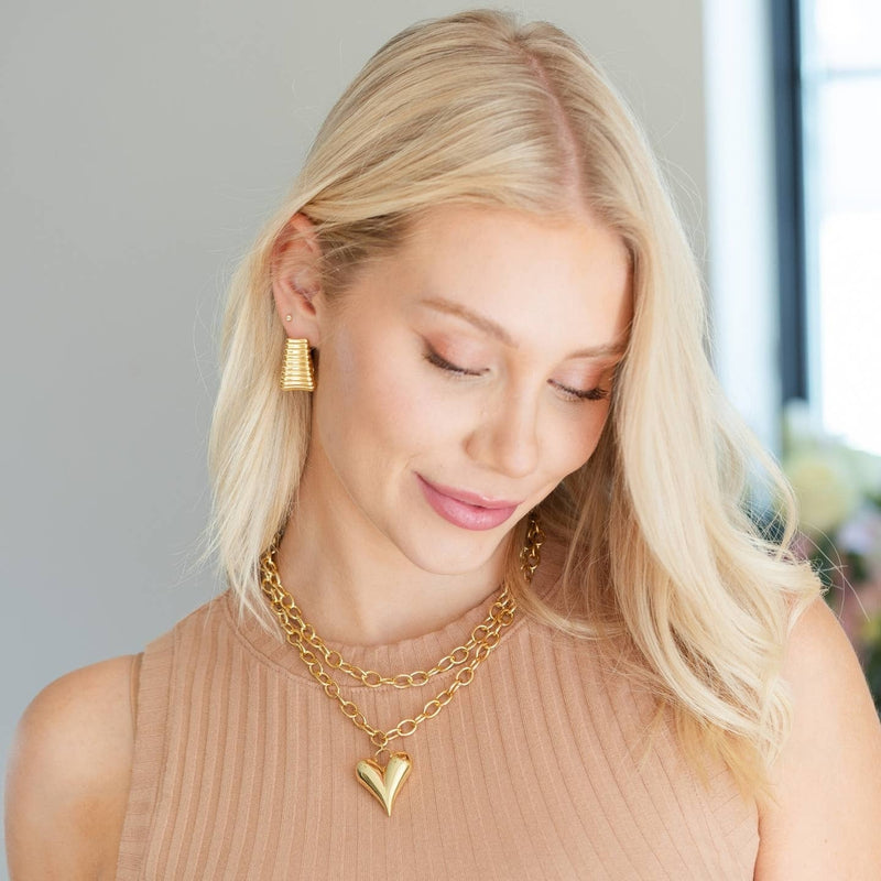 Large Bubble Heart Necklace