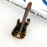 Brown Electric Guitar Hair Clip