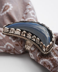 Black Onyx Moon Scarf Ring