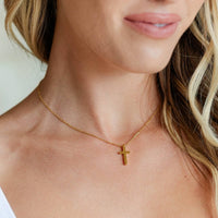 Cross Pendant Necklace- Water Resistant