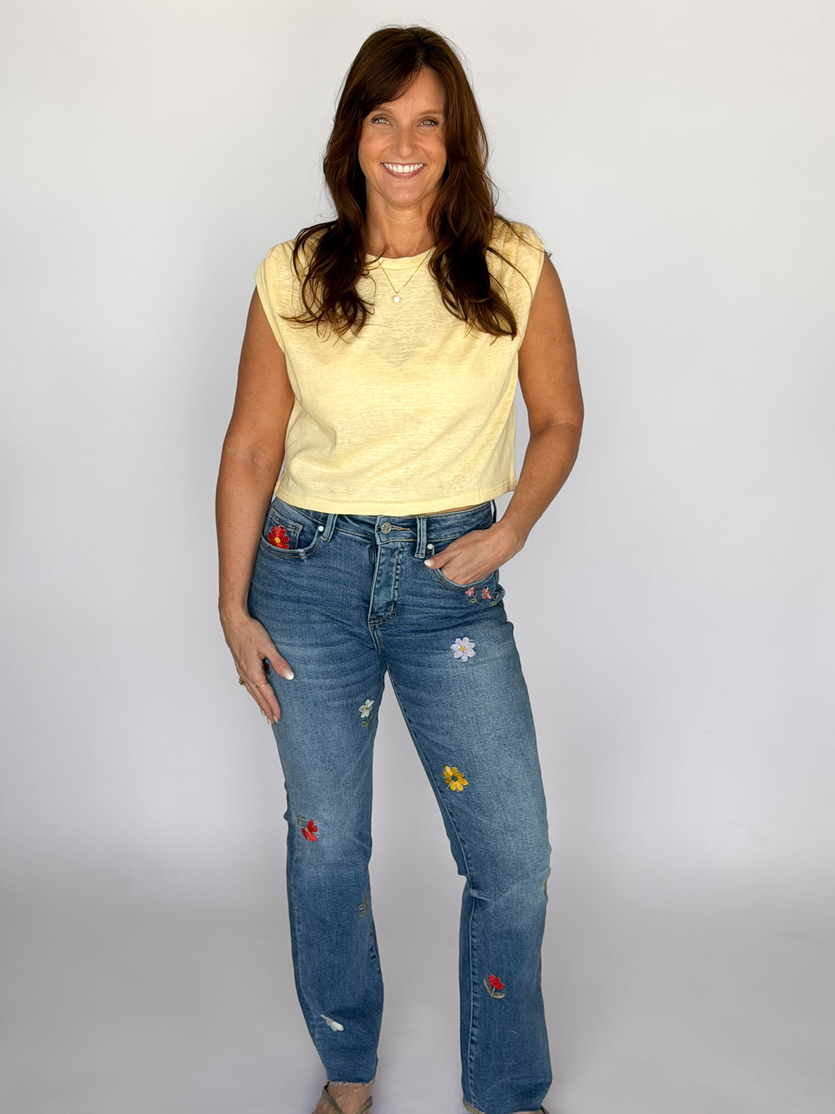 Garden Stitch MR Bootcut Jeans
