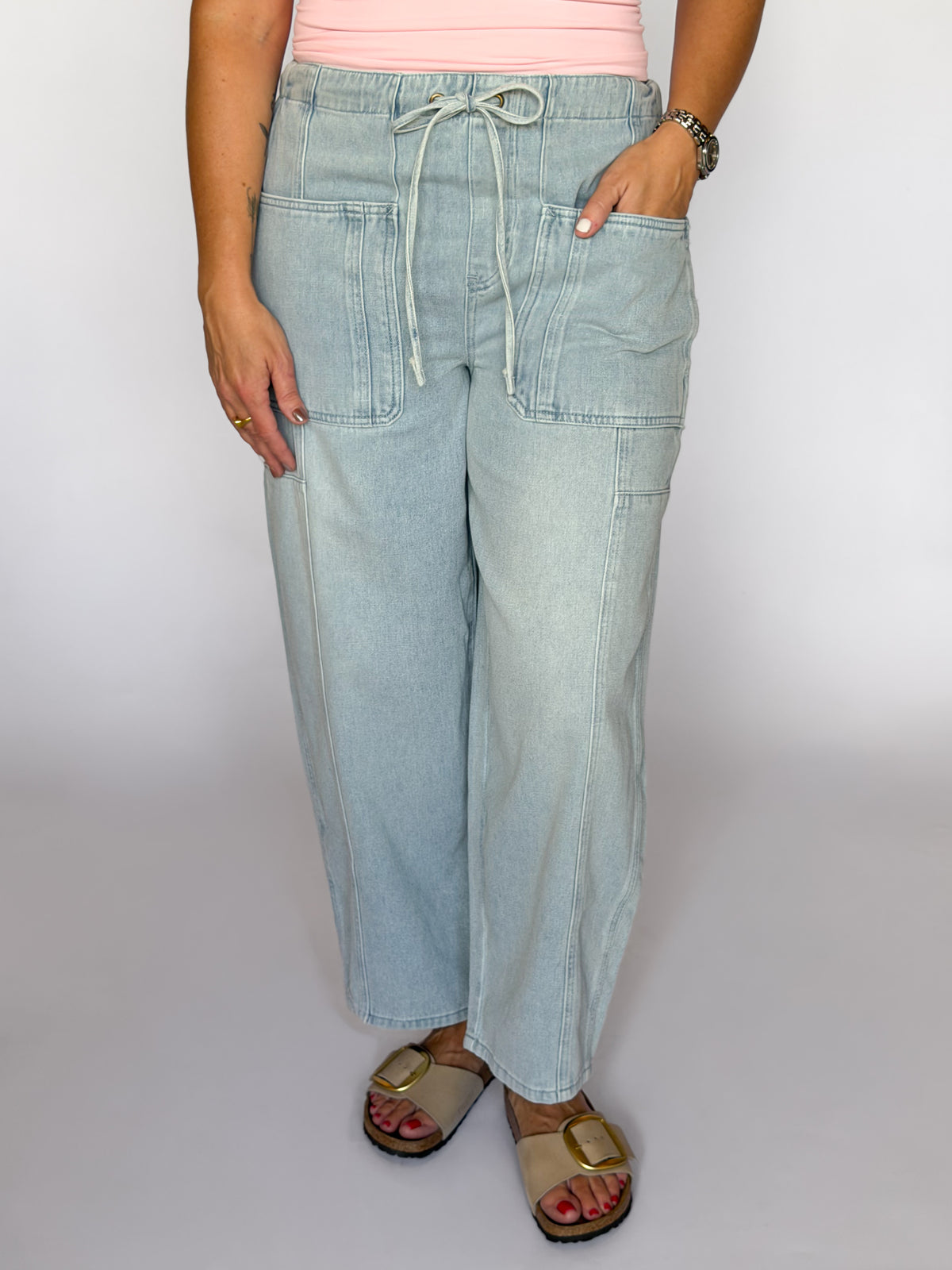 Sunday Ease Barrel Pants