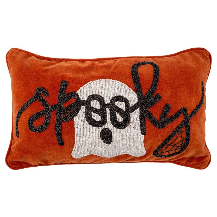 Spooky Beaded Pillow