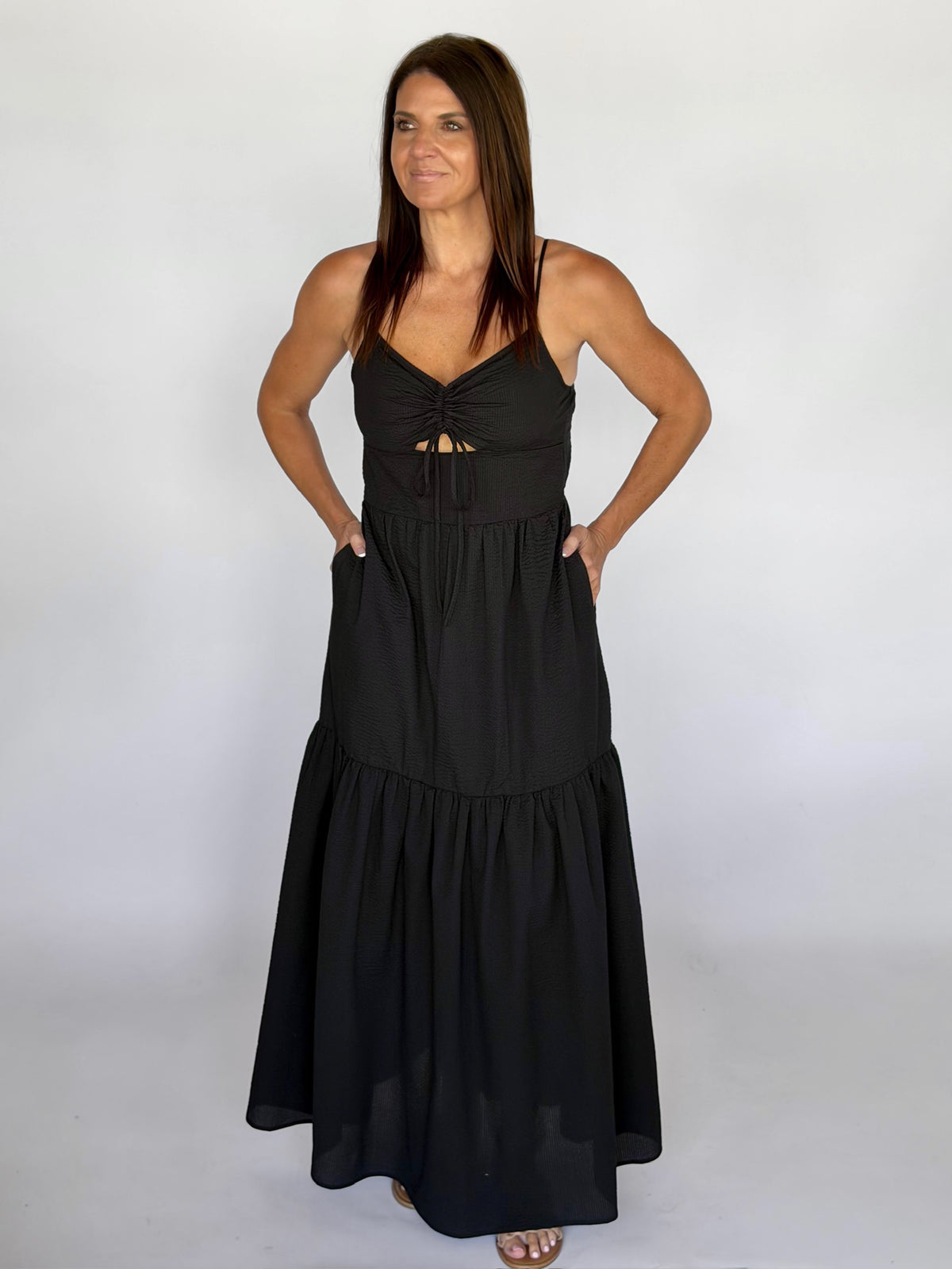 Terra Ruched Maxi Dress