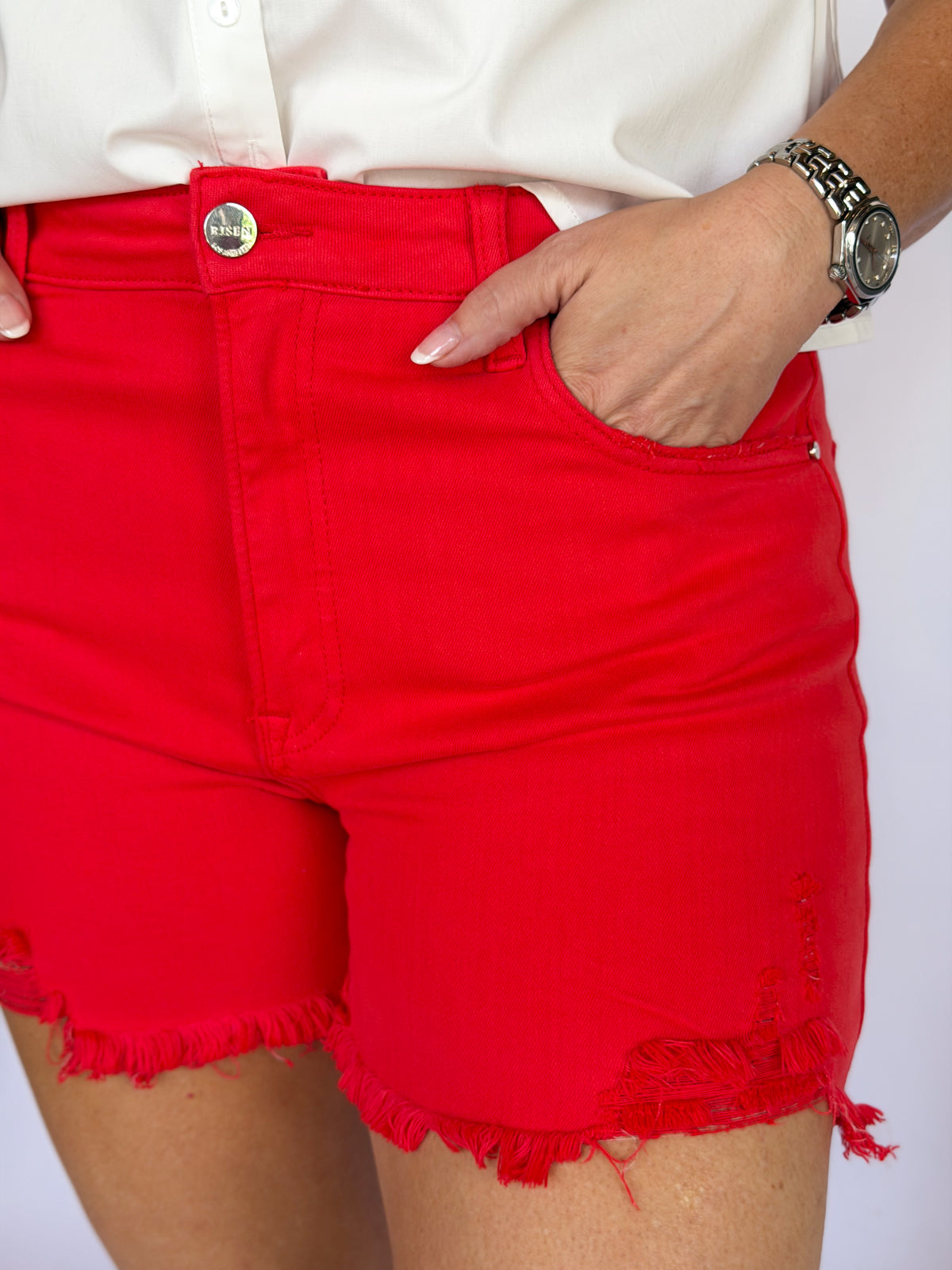 Cherry Bomb Denim Shorts