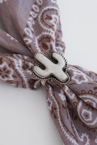 Pearl Cactus Scarf Ring