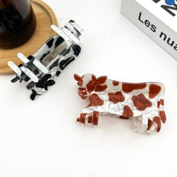Brown Cow Hair Clip