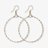 Kelly Color Beaded Hoop Earrings