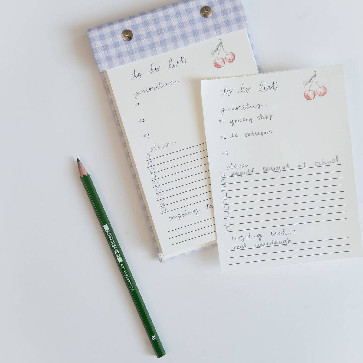 To-do List Notepad- French Blue Gingham