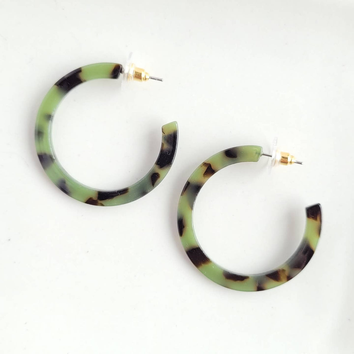 Camy Hoops-Olive Tortoise