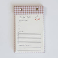 To-do List Notepad- Oatmeal Gingham