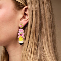 Pencil Me In Beaded Earrings