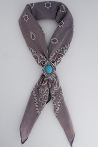 Turquoise Sunburst Concho Scarf Stretch Ring