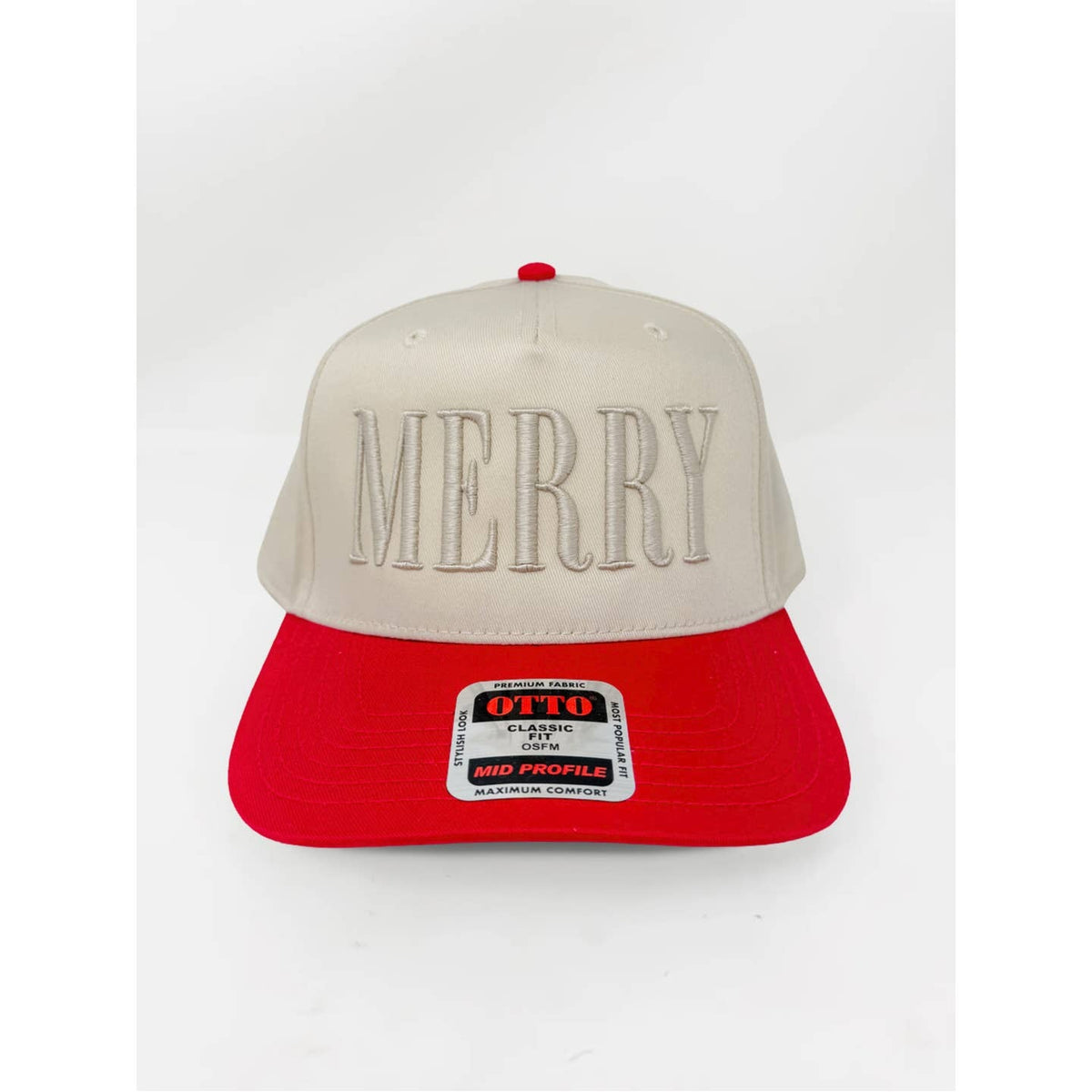 "Merry" Puff Embroidered Hat