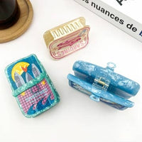 Pink Sardine Can Hair Clip