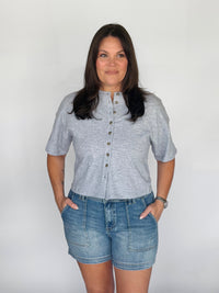 Ashlyn Button Tee