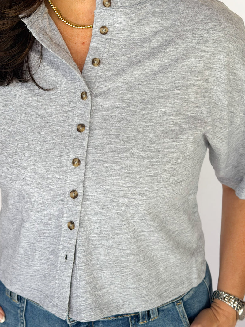 Ashlyn Button Tee