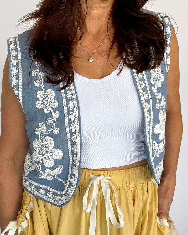 Isles Embroidered Vest