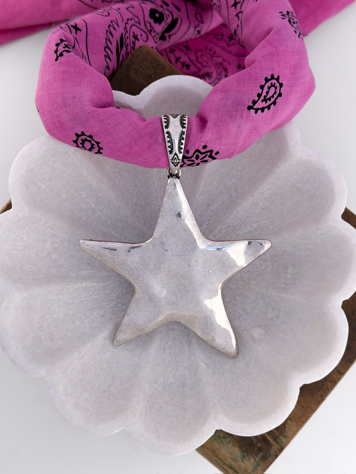 Silver Star Scarf Slide