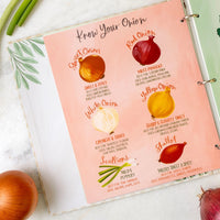 Beige Gingham Large Recipe Binder