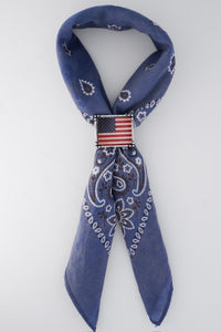 America Flag Scarf Stretch Ring
