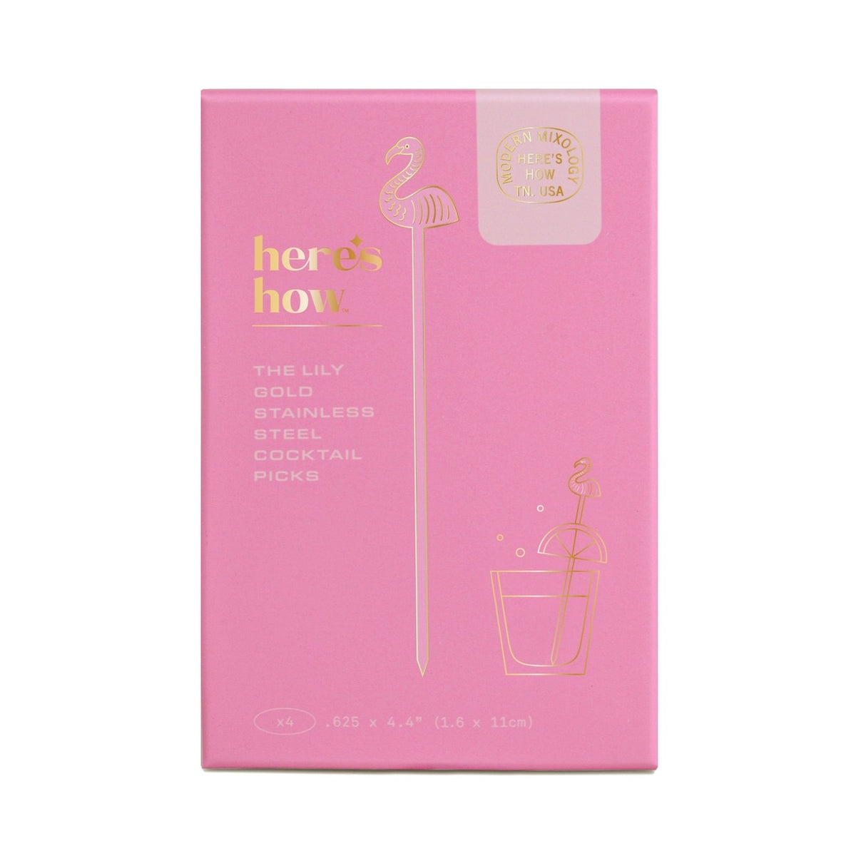 Flamingo Cocktail Picks Set of 4