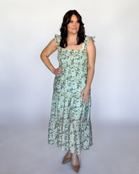 Olive Grove Midi Dress