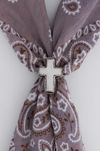 Pearl Cross Scarf Ring