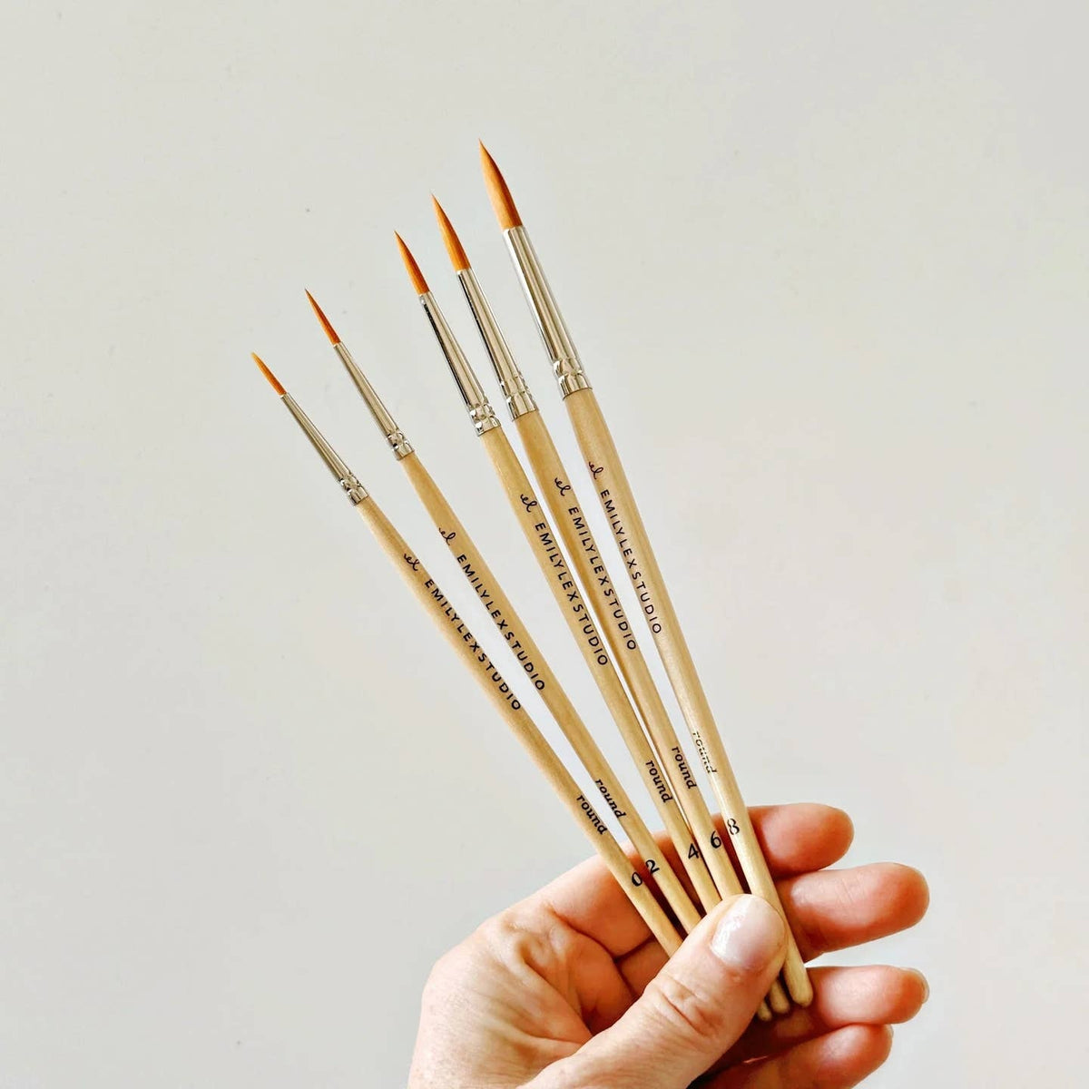 Watercolor Paintbrush Wood Brushes- Set of 5