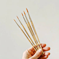 Watercolor Paintbrush Wood Brushes- Set of 5
