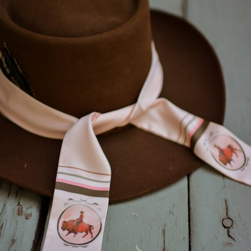 Raomin' Cowgirl Bison- Western Twilly Scarf
