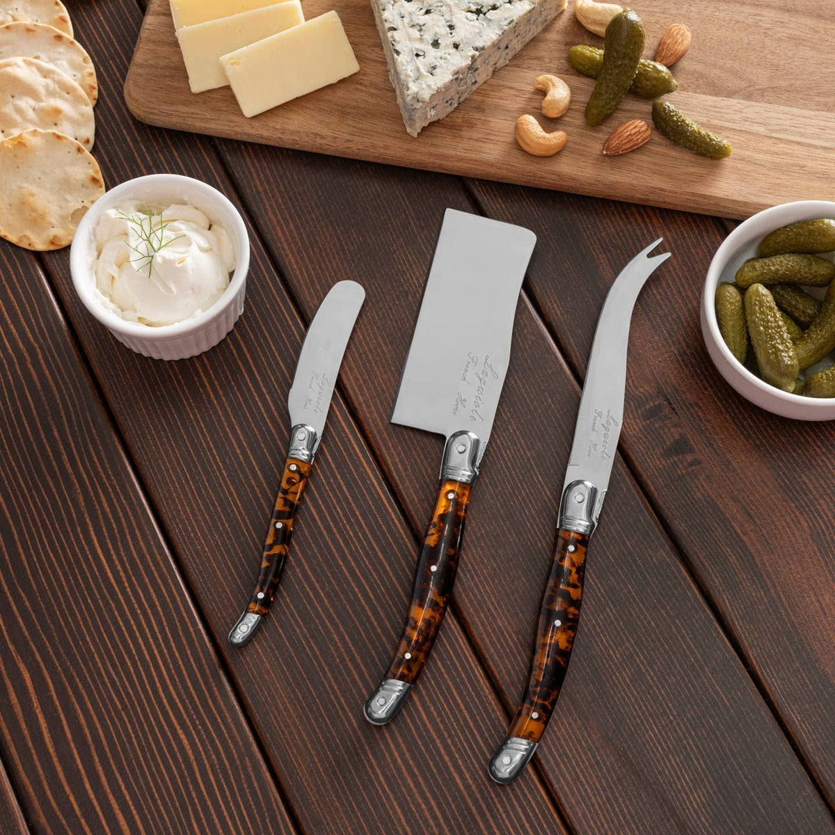 Laguiole Cheese Knives-Tortoise Shell