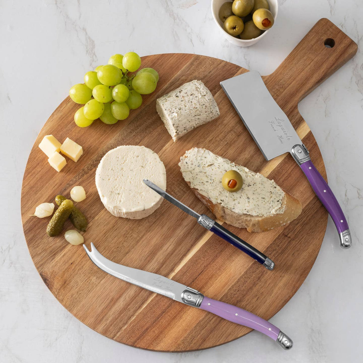 Laguiole Cheese Knives- Plum Rose