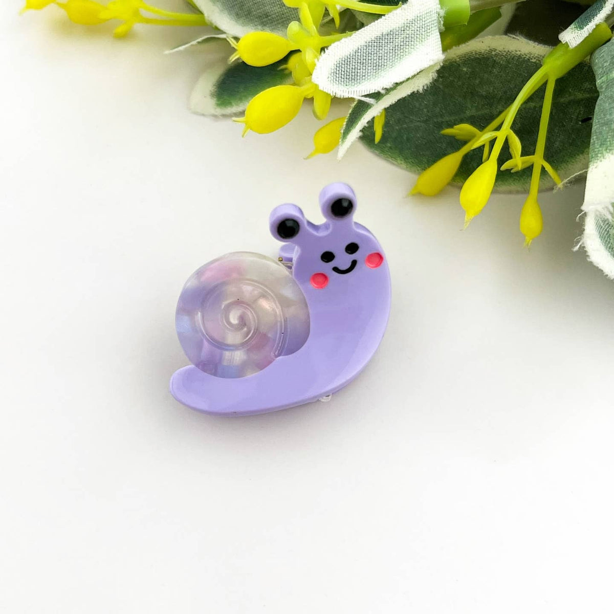 Mini Snail Hair Clip- Purple