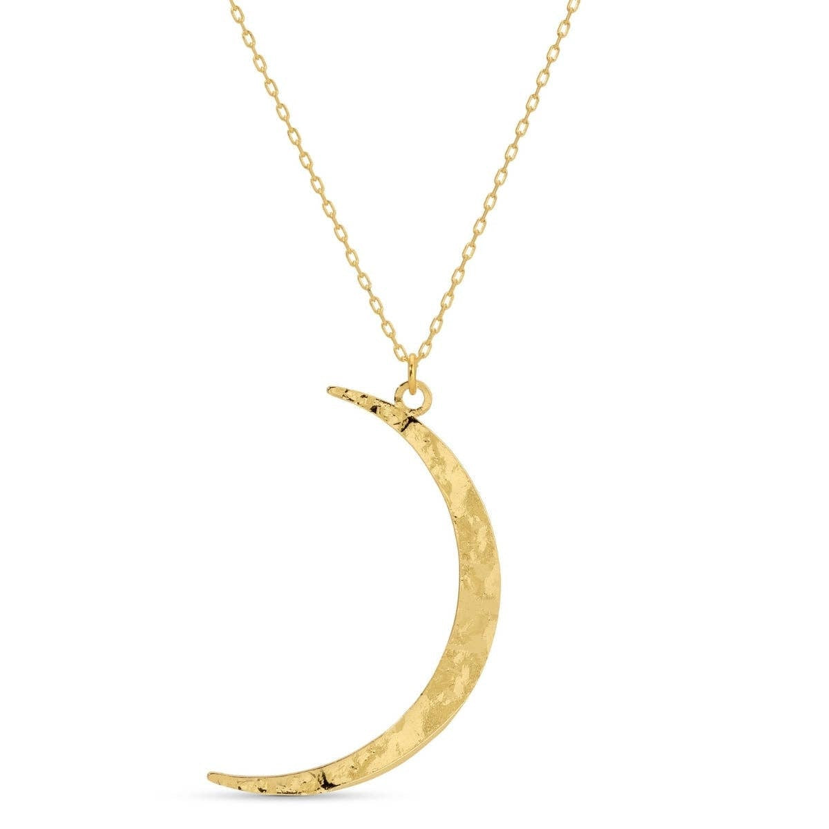 Gilded Moon Crescent Necklace