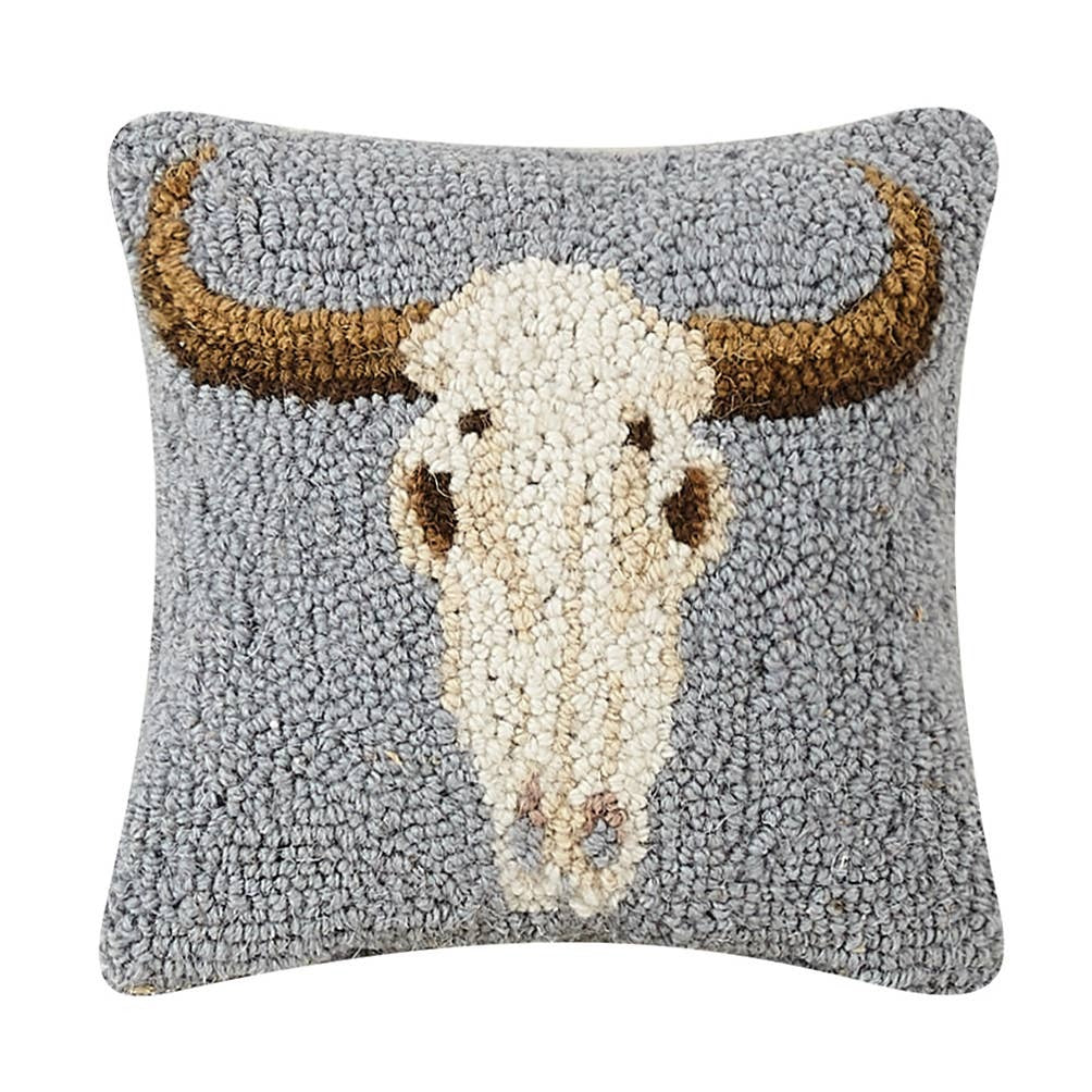 Cow Skull Hook Pillow