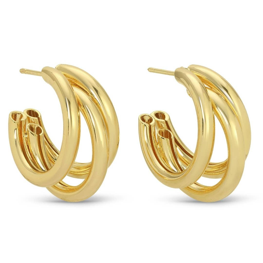 Make a Statement Triple Hoops