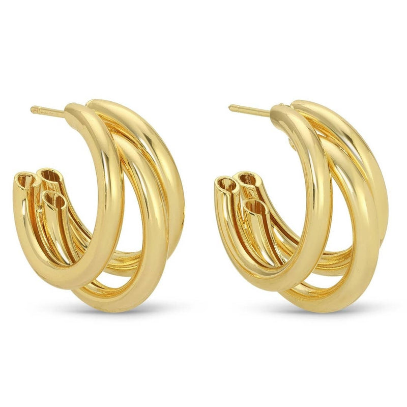 Make a Statement Triple Hoops