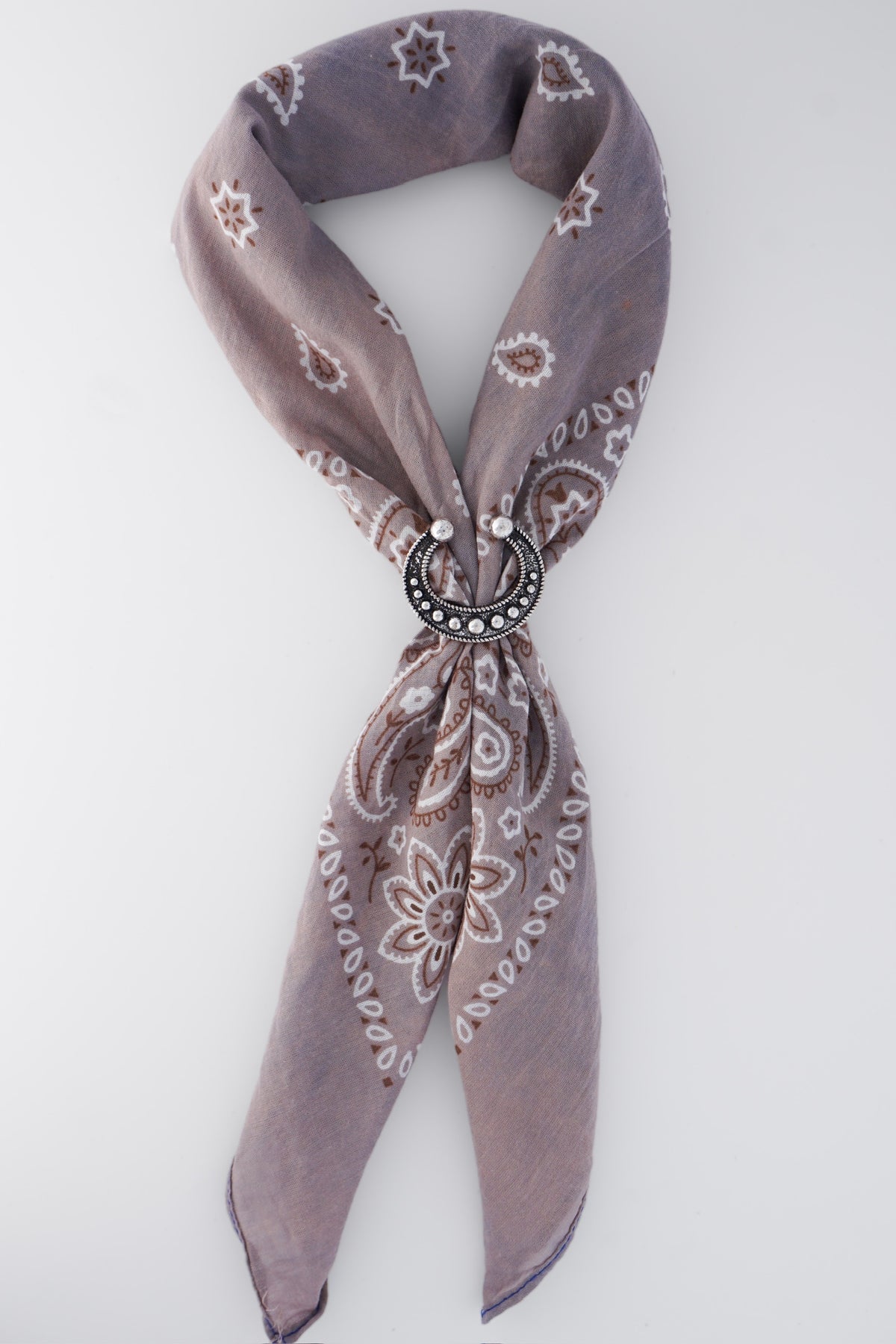Western Stretch Scarf Slide-Horseshoe
