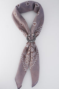 Western Stretch Scarf Slide-Horseshoe