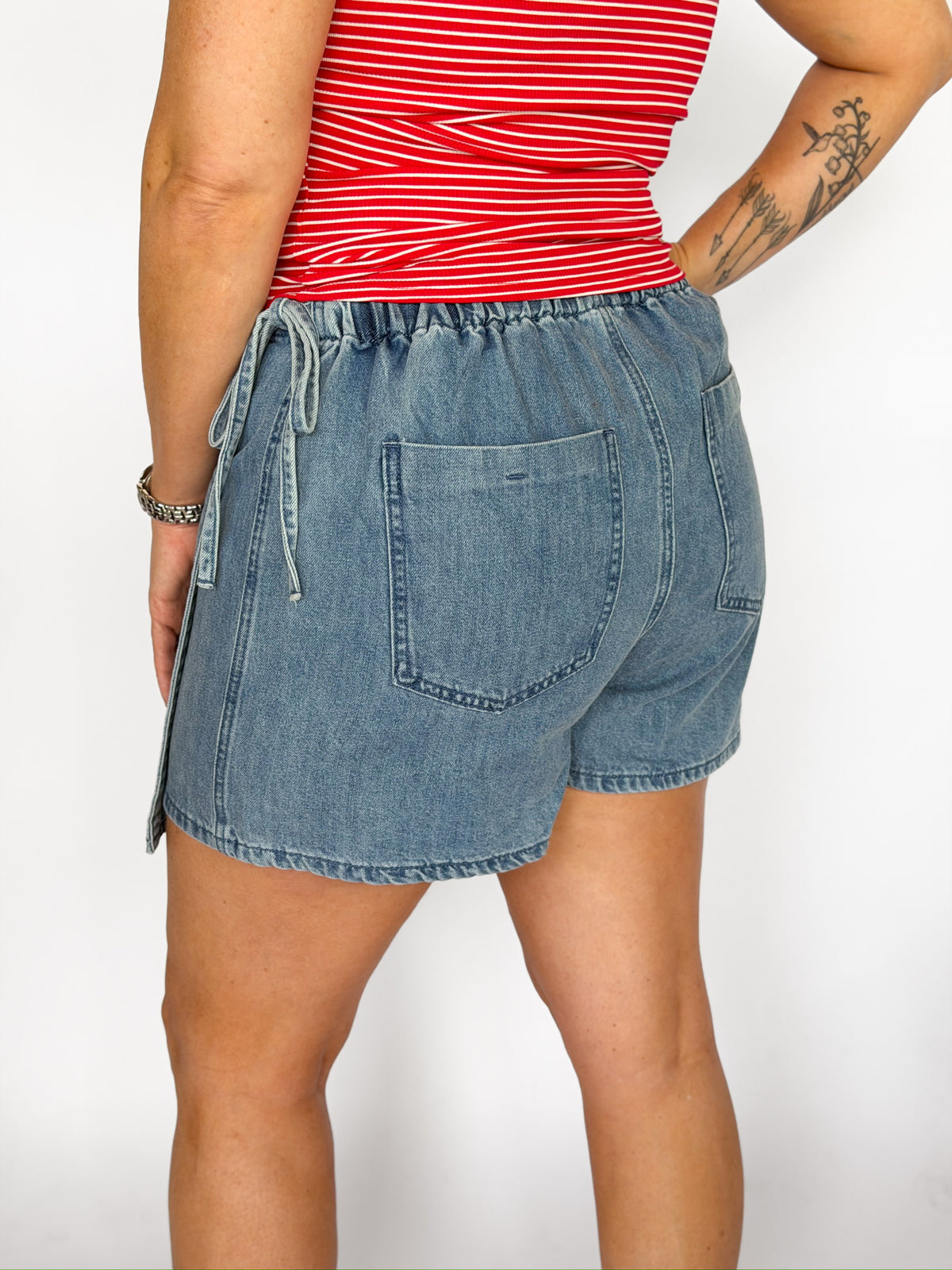 Daisy Denim Wrap Skort