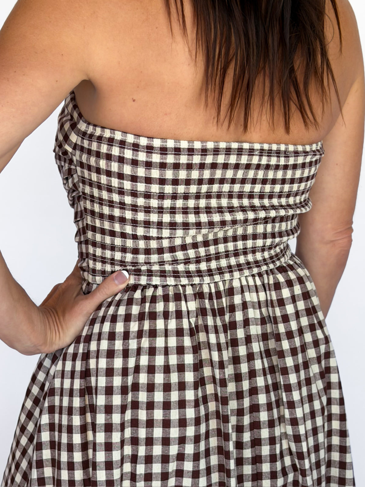 Rustic Romance Strapless Maxi Dress