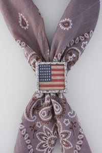 Vintage Flag Scarf Stretch Ring