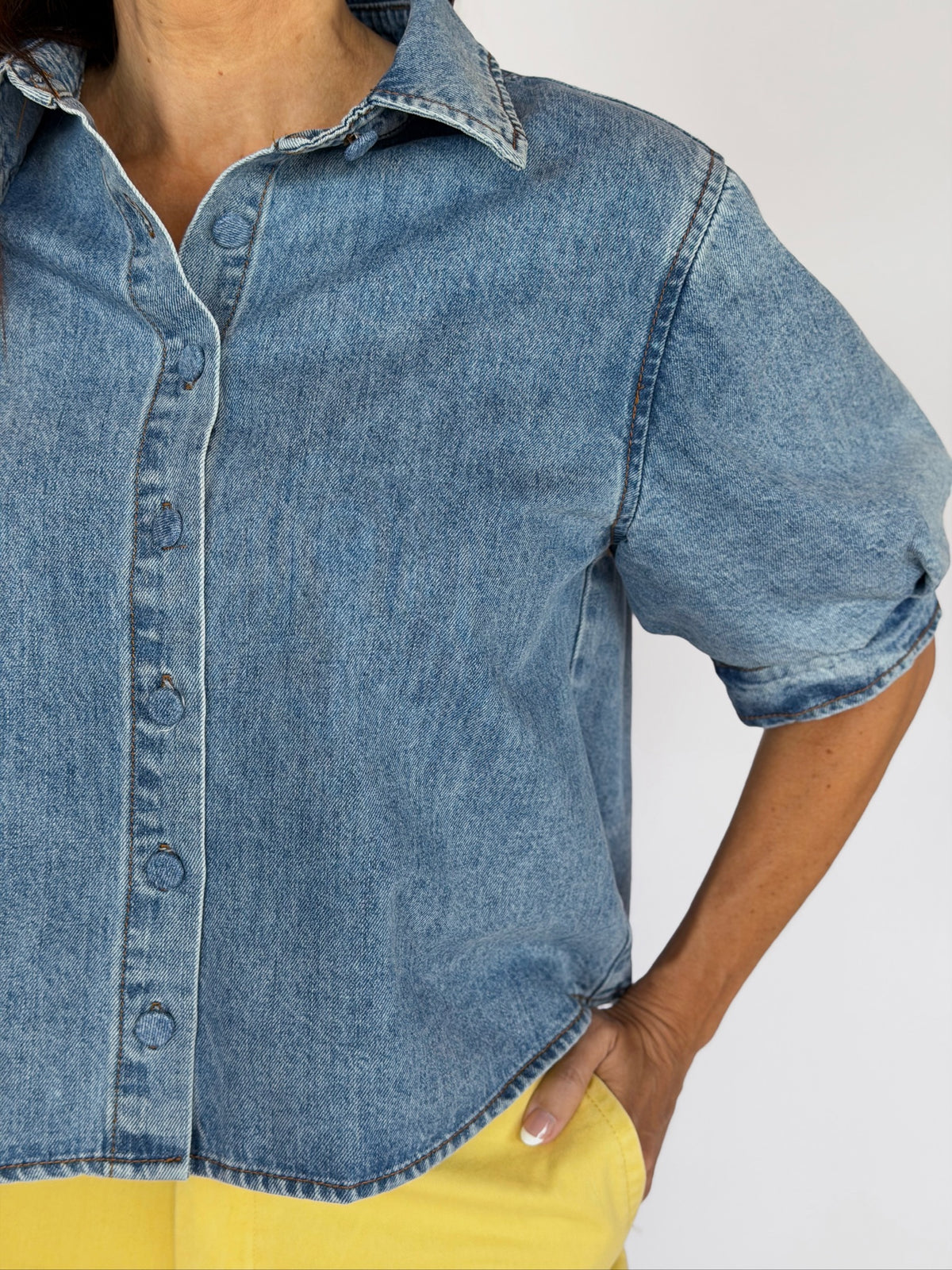 Easy Blue Denim Top