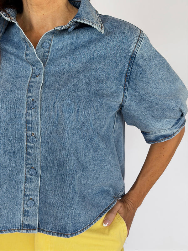 Easy Blue Denim Top