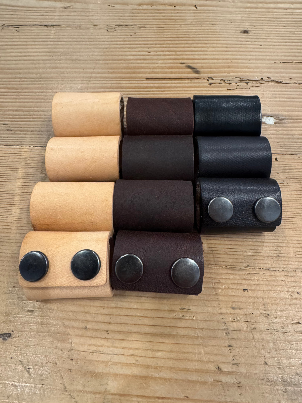 Leather Snap Scarf Rings