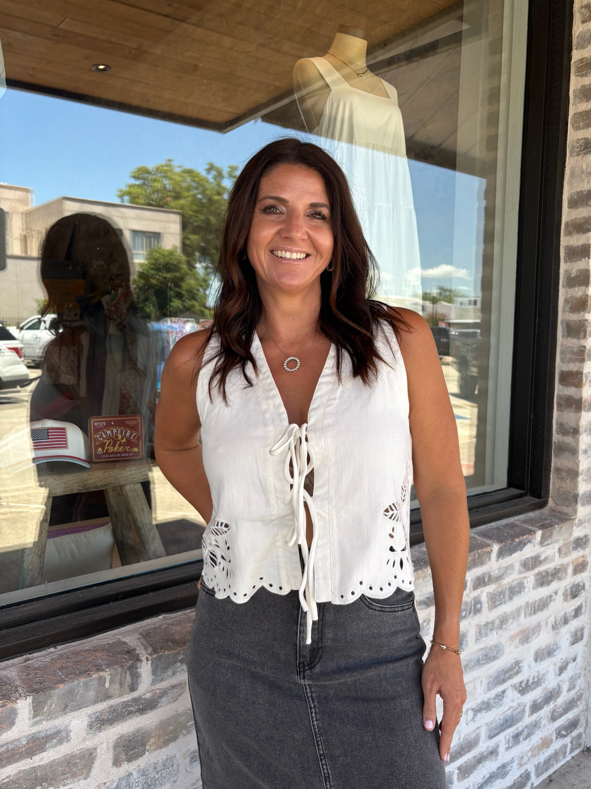 Boho Breeze Tie-Front Vest