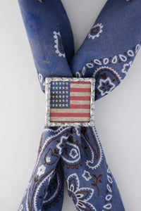 Vintage Flag Scarf Stretch Ring