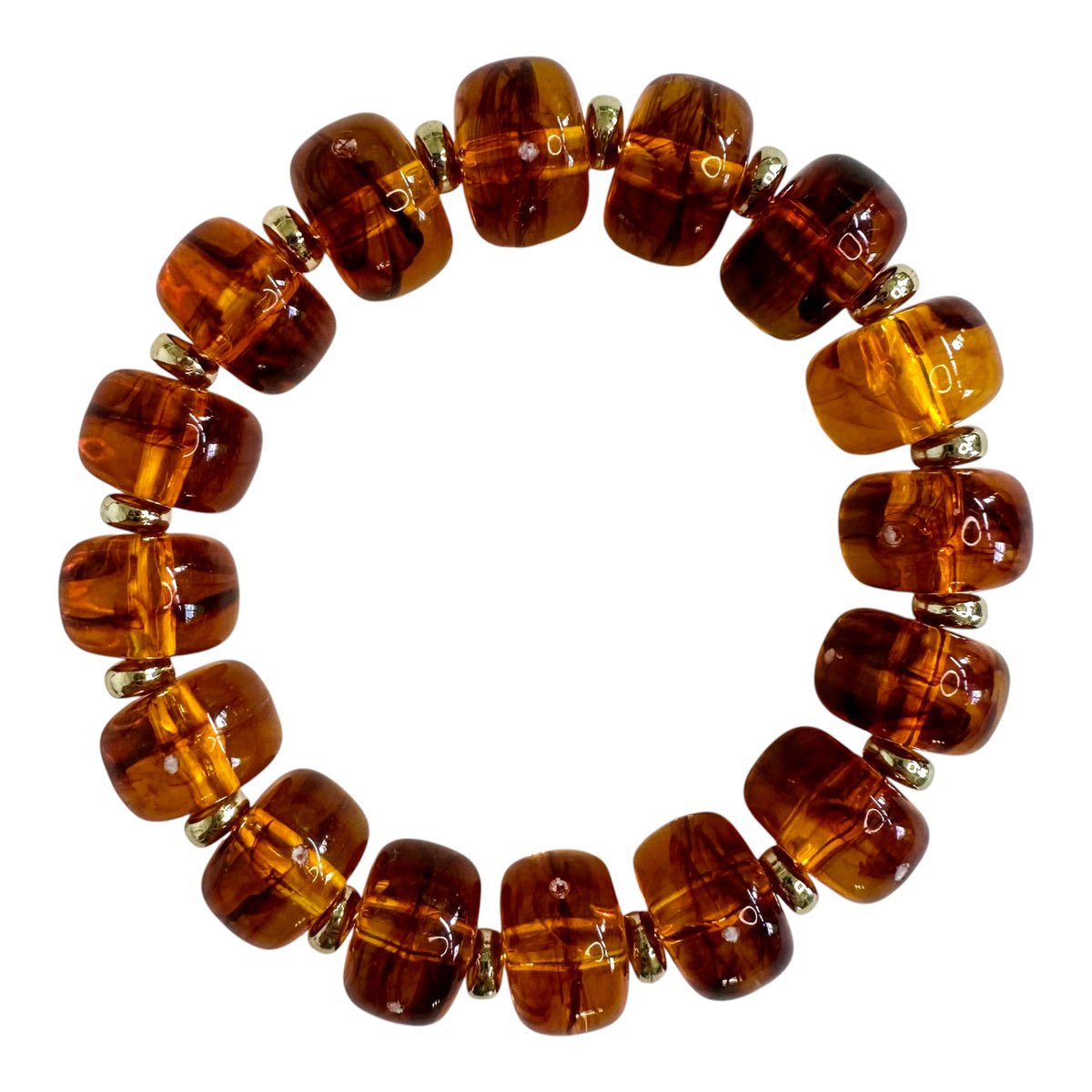 Capri Beaded Bracelet-Amber