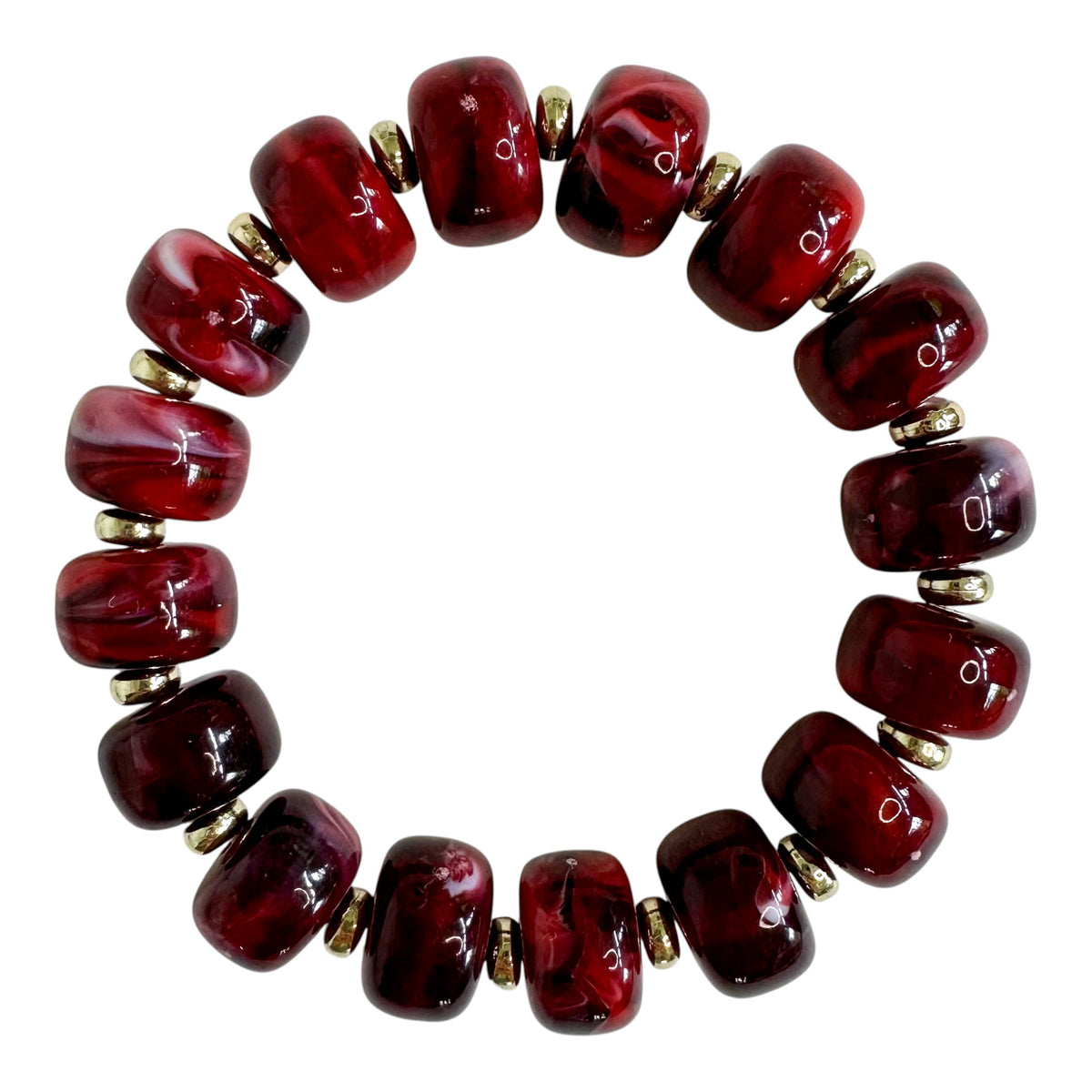 Capri Beaded Bracelet-Berry